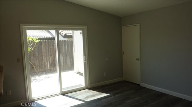 284 Celeste Dr, Riverside, CA 92507 - unfurnished room featuring dark wood-style floors and vaulted ceiling