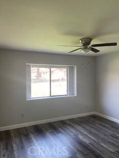 284 Celeste Dr, Riverside, CA 92507 - spare room with plenty of natural light, dark wood finished floors, and ceiling fan