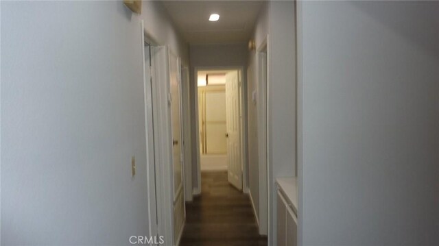284 Celeste Dr, Riverside, CA 92507 - hallway featuring dark wood-type flooring