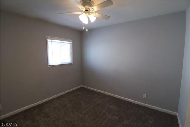 425 E Wilson Ave, Orange, CA 92867 - spare room with dark carpet, baseboards, and ceiling fan