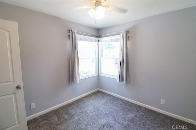 425 E Wilson Ave, Orange, CA 92867 - empty room with ceiling fan, carpet floors, and baseboards
