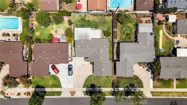 425 E Wilson Ave, Orange, CA 92867 - aerial view of residential area featuring a pool