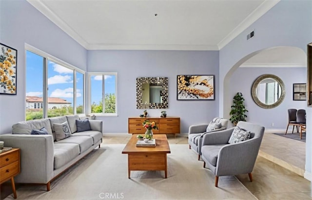2938 Calle Gaucho, San Clemente, CA 92673 - living area with ornamental molding and arched walkways
