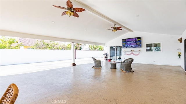 9828 Carob Ave, Fontana, CA 92335 - view of patio featuring ceiling fan