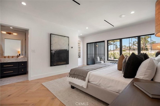 9363 Dinsdale St, Downey, CA 90240 - bedroom featuring recessed lighting, baseboards, and ensuite bath