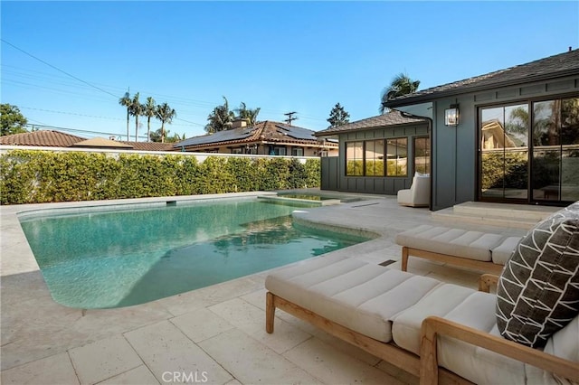 9363 Dinsdale St, Downey, CA 90240 - view of pool featuring a patio area and a fenced backyard