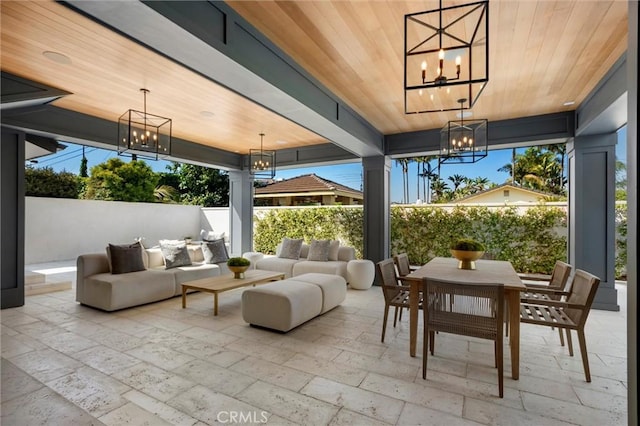 9363 Dinsdale St, Downey, CA 90240 - view of patio with outdoor dining space and an outdoor hangout area