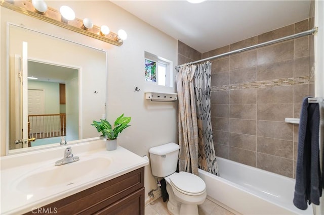 530 Diamond St Unit C, Monrovia, CA 91016 - full bath featuring vanity, shower / bath combo with shower curtain, and tile patterned flooring