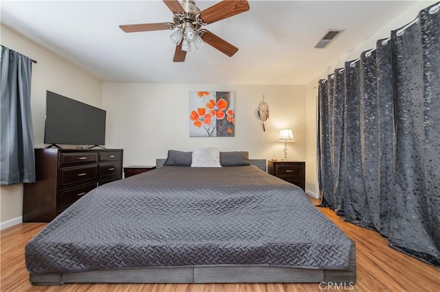 530 Diamond St Unit C, Monrovia, CA 91016 - bedroom with wood finished floors, baseboards, and ceiling fan