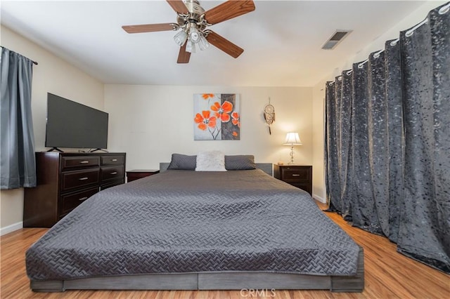 530 Diamond St Unit C, Monrovia, CA 91016 - bedroom with wood finished floors and a ceiling fan