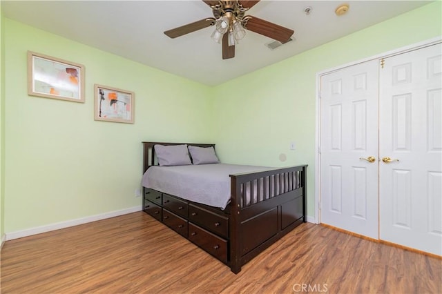 530 Diamond St Unit C, Monrovia, CA 91016 - bedroom featuring wood finished floors and ceiling fan