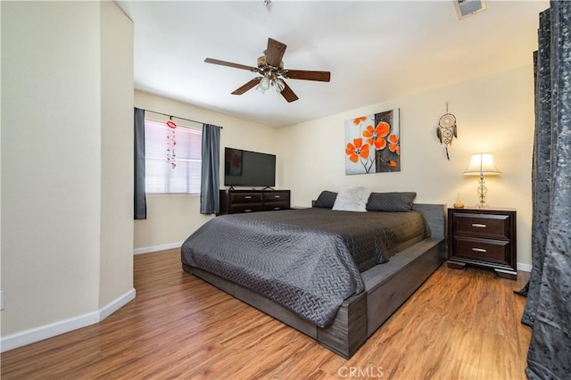 530 Diamond St Unit C, Monrovia, CA 91016 - bedroom with wood finished floors and ceiling fan