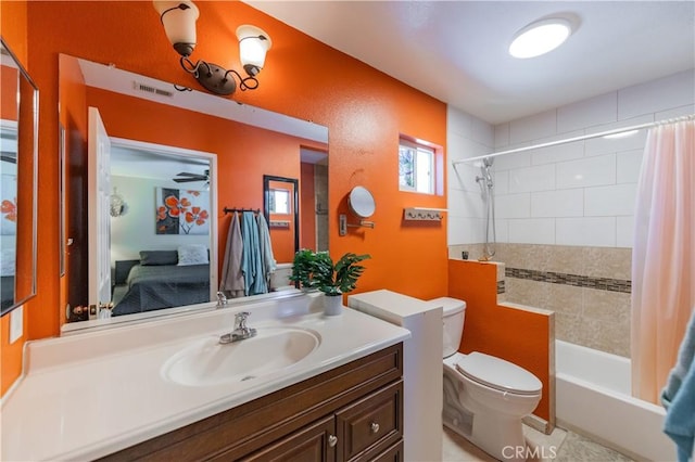 530 Diamond St Unit C, Monrovia, CA 91016 - full bath featuring toilet, vanity, shower / bath combo, and ensuite bath