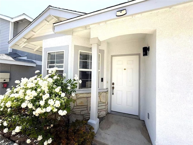 530 Diamond St Unit C, Monrovia, CA 91016 - view of exterior entry with stucco siding and stone siding