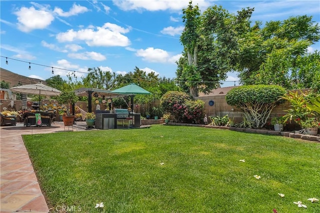 11244 Sega Ln, Fontana, CA 92337 - fenced backyard with a patio