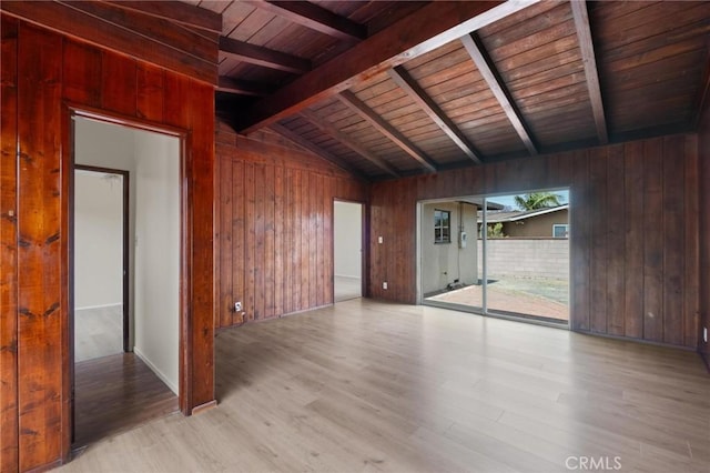 150 E 232nd St, Carson, CA 90745 - spare room with wood walls, wood finished floors, and wood ceiling