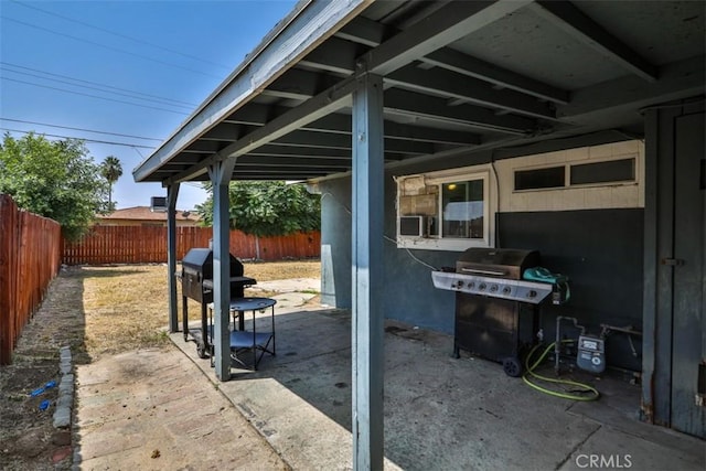 26737 Cypress St, Highland, CA 92346 - fenced backyard with grilling area and a patio area