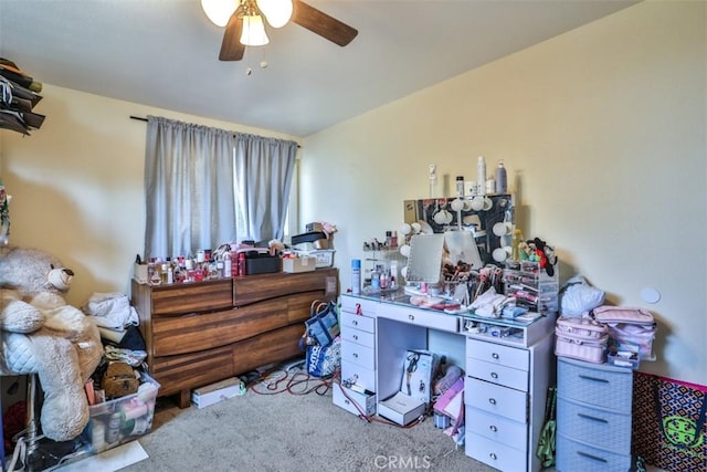 26737 Cypress St, Highland, CA 92346 - carpeted bedroom featuring a ceiling fan