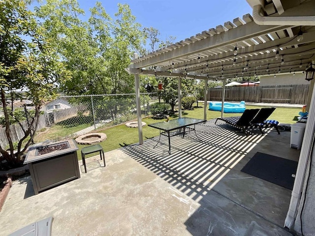 1917 Tecate, Escondido, CA 92029 - view of patio with a fire pit and a pergola