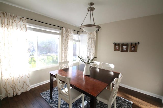 1917 Tecate, Escondido, CA 92029 - dining area featuring dark wood-style floors and baseboards