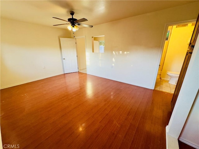 14542 Los Robles Ave, Hacienda Heights, CA 91745 - empty room with a ceiling fan and wood finished floors
