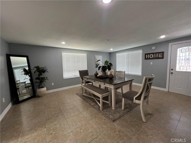 14726 Osage Rd, Apple Valley, CA 92307 - dining room with recessed lighting and tile patterned flooring
