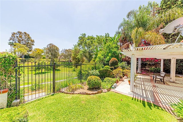 1736 Island Dr, Fullerton, CA 92833 - view of yard with a patio and a pergola