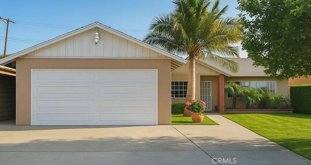 16784 Samgerry Dr, La Puente, CA 91744 - view of front of house featuring driveway, stucco siding, a front lawn, and an attached garage