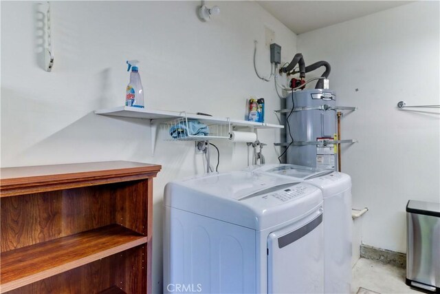 5341 Bahia Blanca W Unit C, Laguna Woods, CA 92637 - laundry area featuring strapped water heater and washing machine and dryer