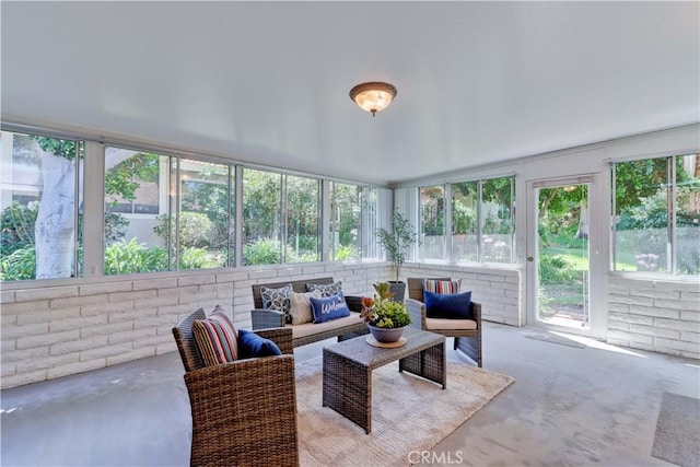 5341 Bahia Blanca W Unit C, Laguna Woods, CA 92637 - sunroom with concrete flooring