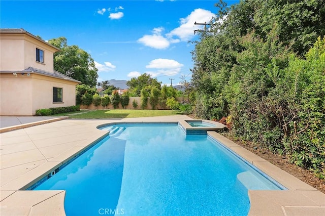 2600 S 2nd Ave, Arcadia, CA 91006 - view of pool with a pool with connected hot tub and a patio area
