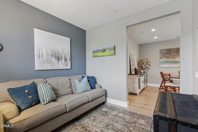 3224 Lisbon Ln, Oxnard, CA 93036 - living room featuring light wood-style floors, baseboards, and recessed lighting