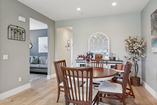 3224 Lisbon Ln, Oxnard, CA 93036 - dining space featuring light wood-type flooring, recessed lighting, and baseboards