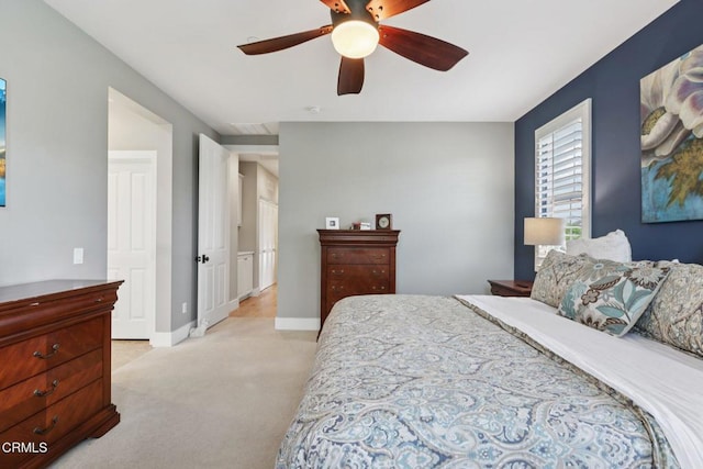 3224 Lisbon Ln, Oxnard, CA 93036 - bedroom with carpet, baseboards, and a ceiling fan