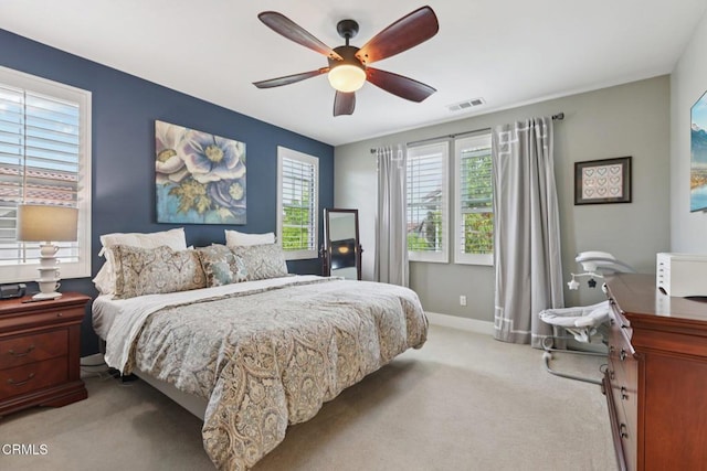 3224 Lisbon Ln, Oxnard, CA 93036 - bedroom featuring carpet floors, baseboards, and ceiling fan