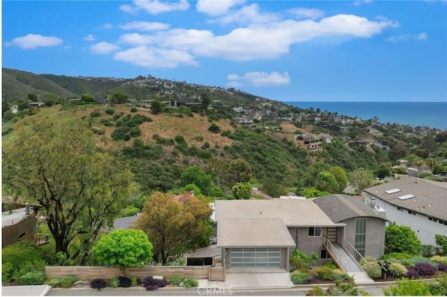 1385 Terrace Way, Laguna Beach, CA 92651 - aerial view of property and surrounding area with mountains