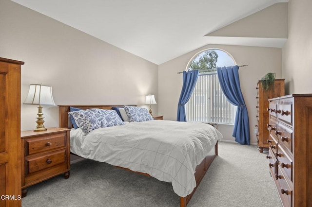 1323 Lost Point Ln, Oxnard, CA 93030 - bedroom featuring lofted ceiling and light carpet