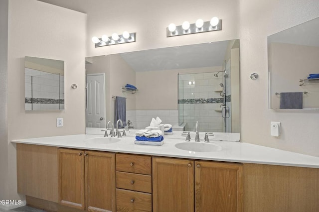 1323 Lost Point Ln, Oxnard, CA 93030 - full bathroom with a shower stall and double vanity