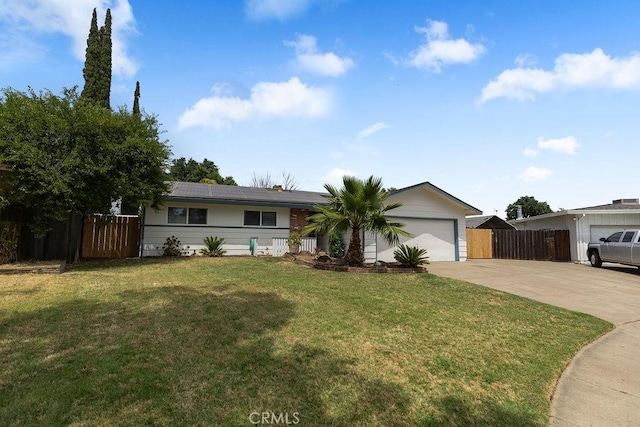3760 Fielding Cir, Sacramento, CA 95826 - ranch-style house with driveway, solar panels, and an attached garage