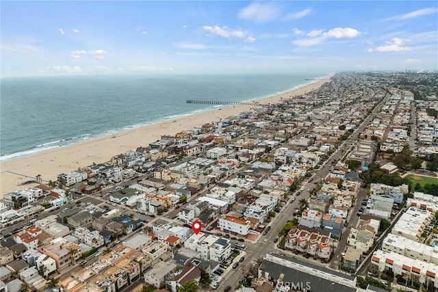 222 2nd St, Hermosa Beach, CA 90254 - aerial view of property and surrounding area featuring waterfront with a beach