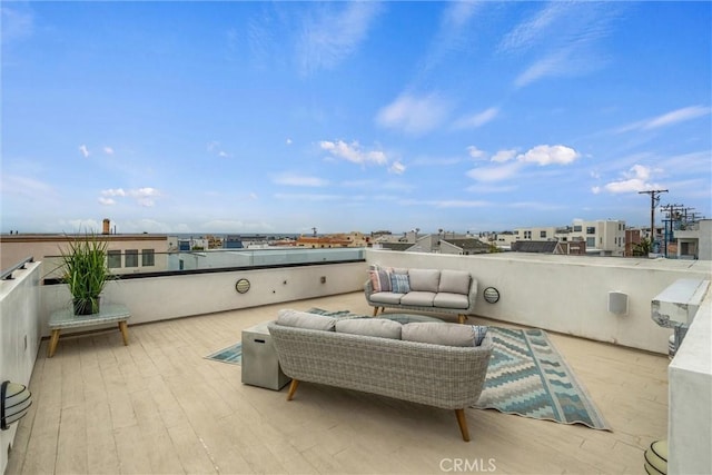 222 2nd St, Hermosa Beach, CA 90254 - wooden terrace featuring an outdoor living space