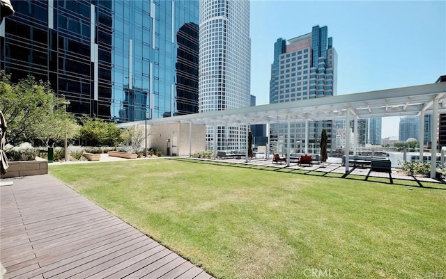 877 Francisco St Unit 1903, Los Angeles, CA 90017 - view of home's community with a lawn and a view of city