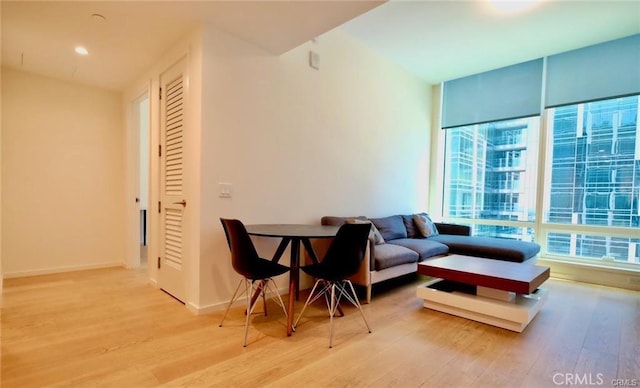 877 Francisco St Unit 1903, Los Angeles, CA 90017 - living room featuring wood finished floors and baseboards