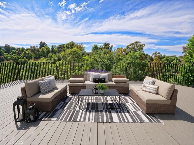 26633 Academy Dr, Palos Verdes Peninsula, CA 90274 - wooden deck with an outdoor hangout area