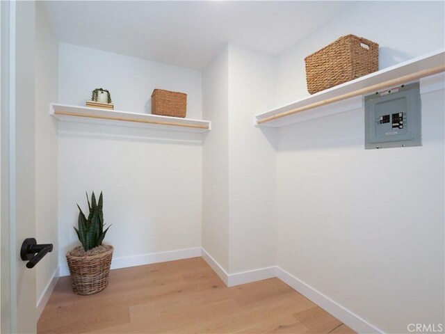 26633 Academy Dr, Palos Verdes Peninsula, CA 90274 - spacious closet featuring electric panel and wood finished floors
