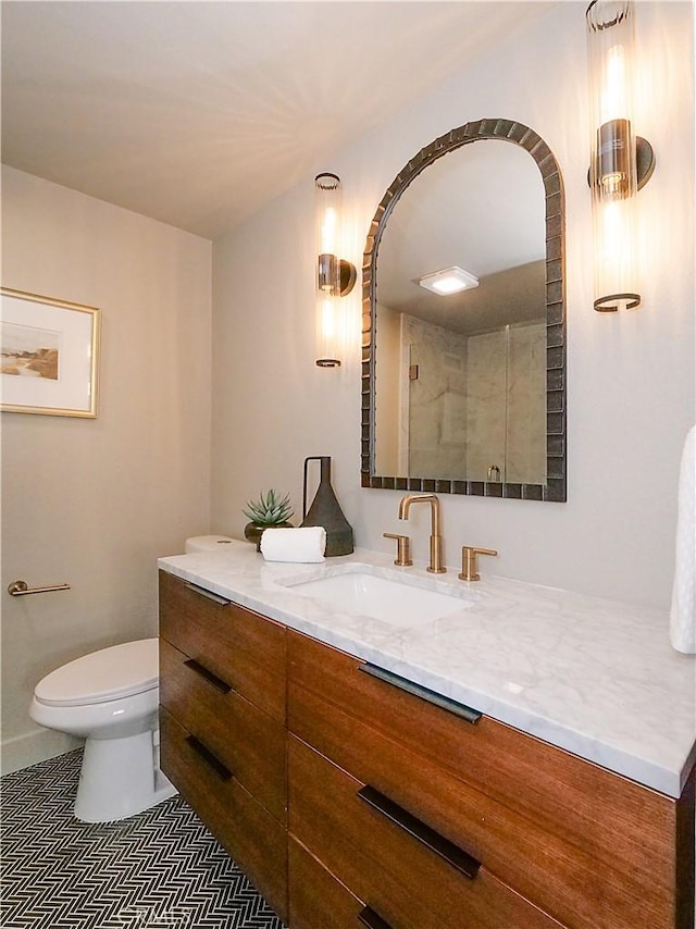 26633 Academy Dr, Palos Verdes Peninsula, CA 90274 - bathroom with vanity and tile patterned flooring