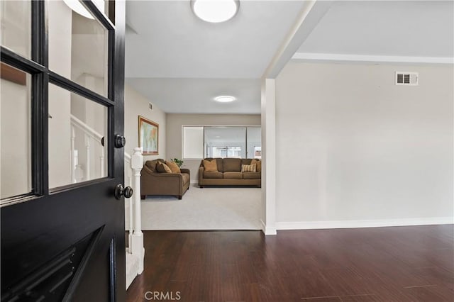1432 N Shaffer St, Orange, CA 92867 - foyer with baseboards and wood finished floors