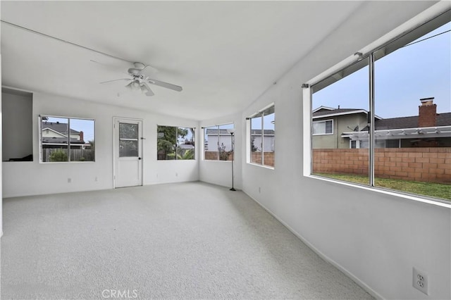 1432 N Shaffer St, Orange, CA 92867 - unfurnished sunroom with ceiling fan and carpet floors