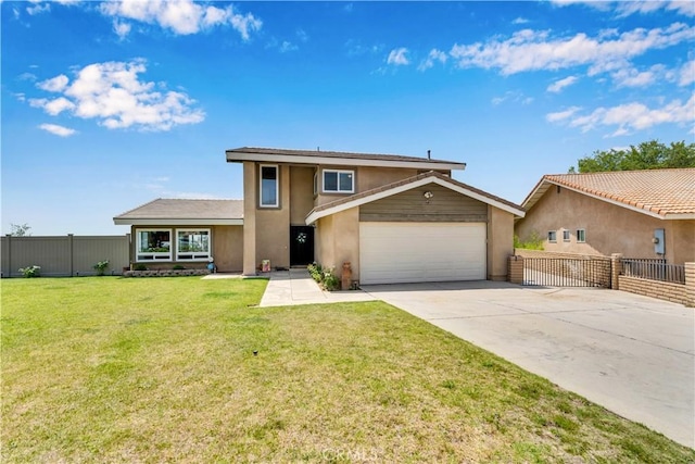 3074 Mountain Top Dr, Highland, CA 92346 - traditional-style house with stucco siding, driveway, and an attached garage