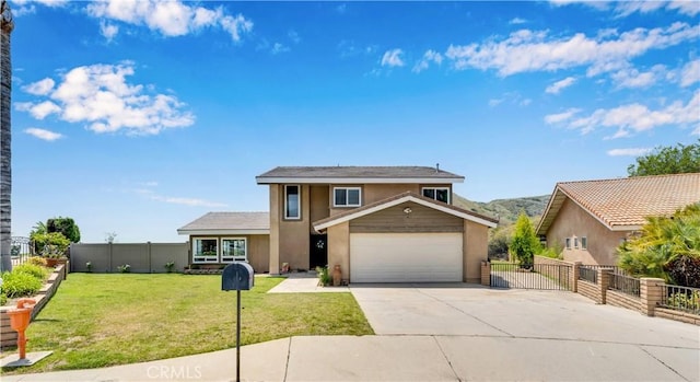 3074 Mountain Top Dr, Highland, CA 92346 - traditional-style house featuring stucco siding, concrete driveway, and an attached garage